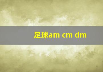 足球am cm dm